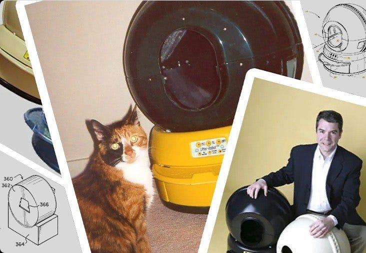 Photo of Brad and original Litter-Robot