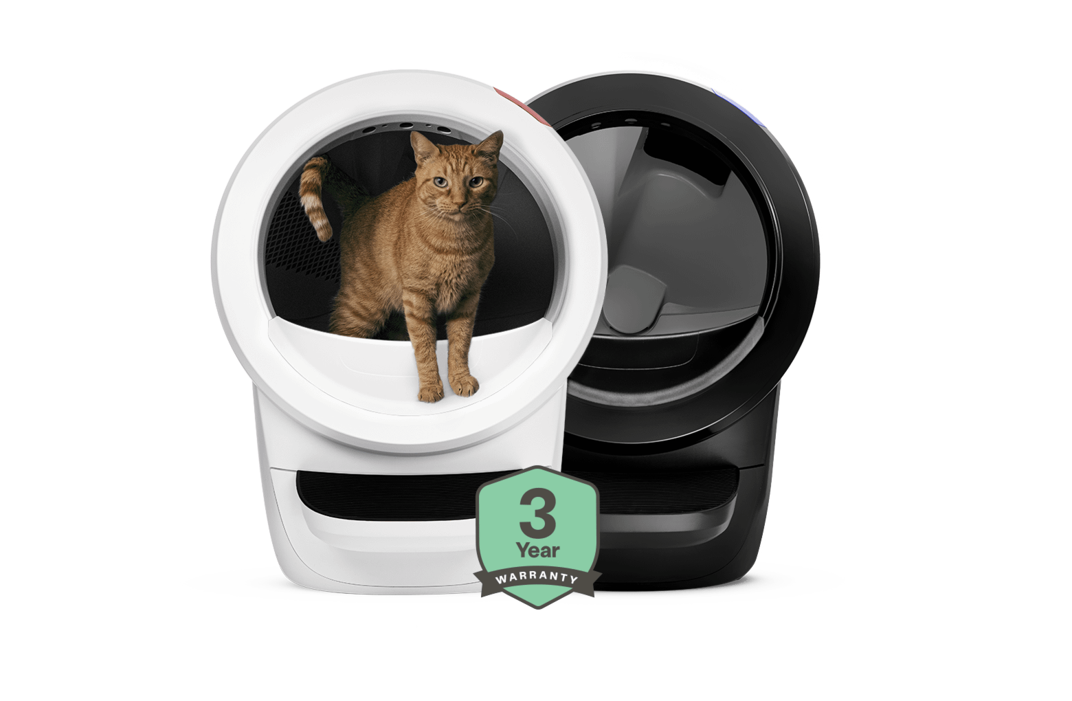 Litter-Robot 4 Double Bundle - white and black