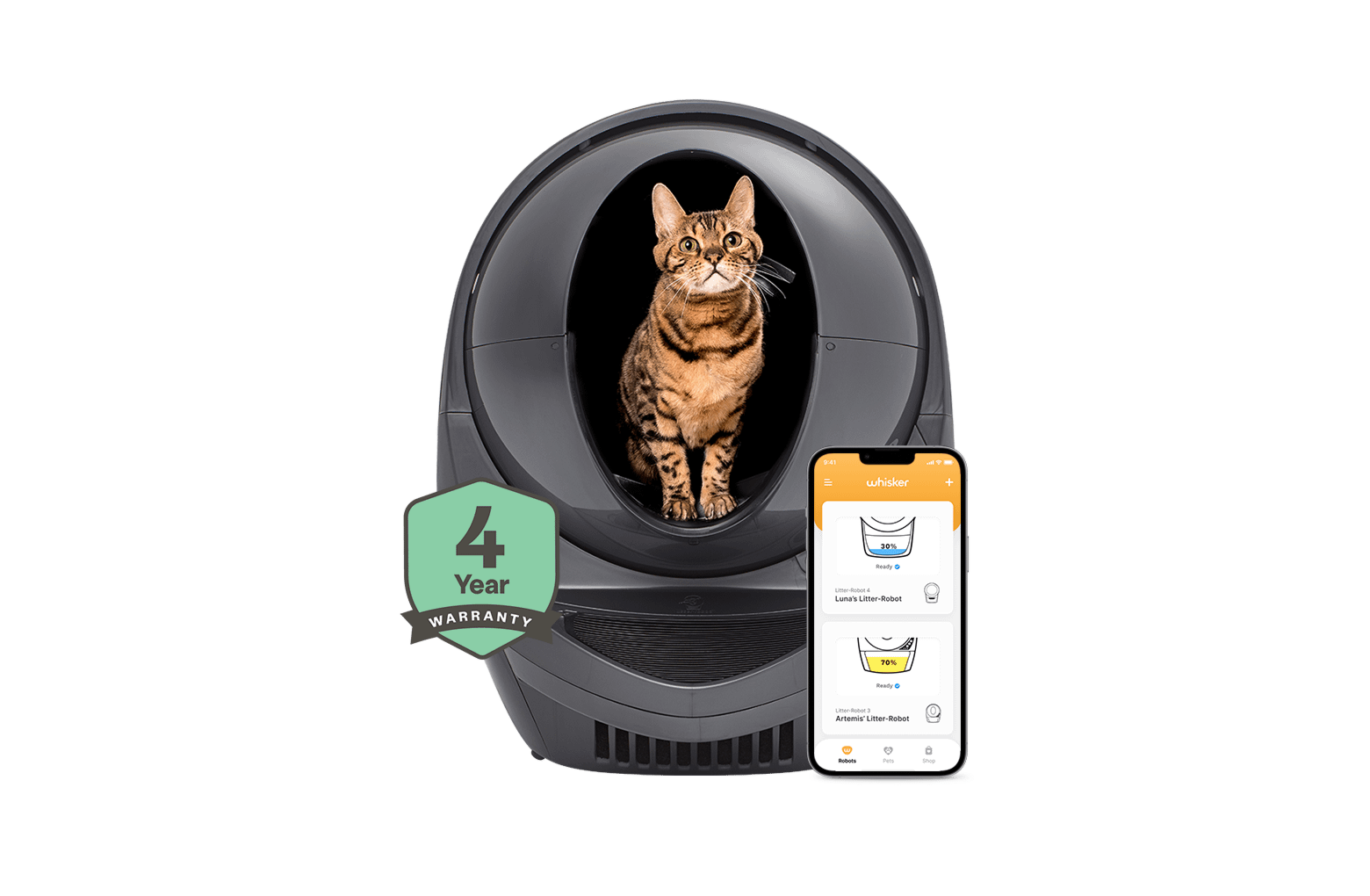 EUUK Litter-Robot 3 Connect Warranty Bundle in grey