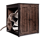 Coffee Oak Storage Cabinet