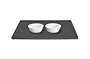 large pet food mat - black