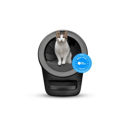 LRC cat using Litter-Robot 5 self-cleaning litter box USA Today 2026 Editor's Pick Best Tech Products