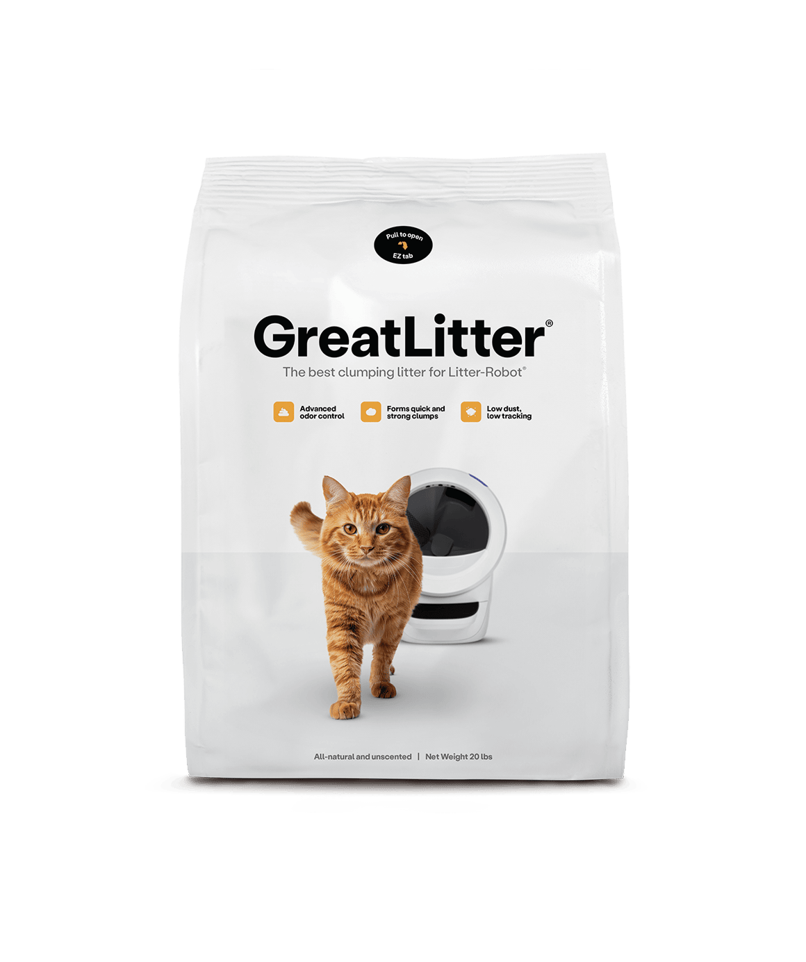 Whisker.com GreatLitter bag of best clumping litter for Litter-Robot