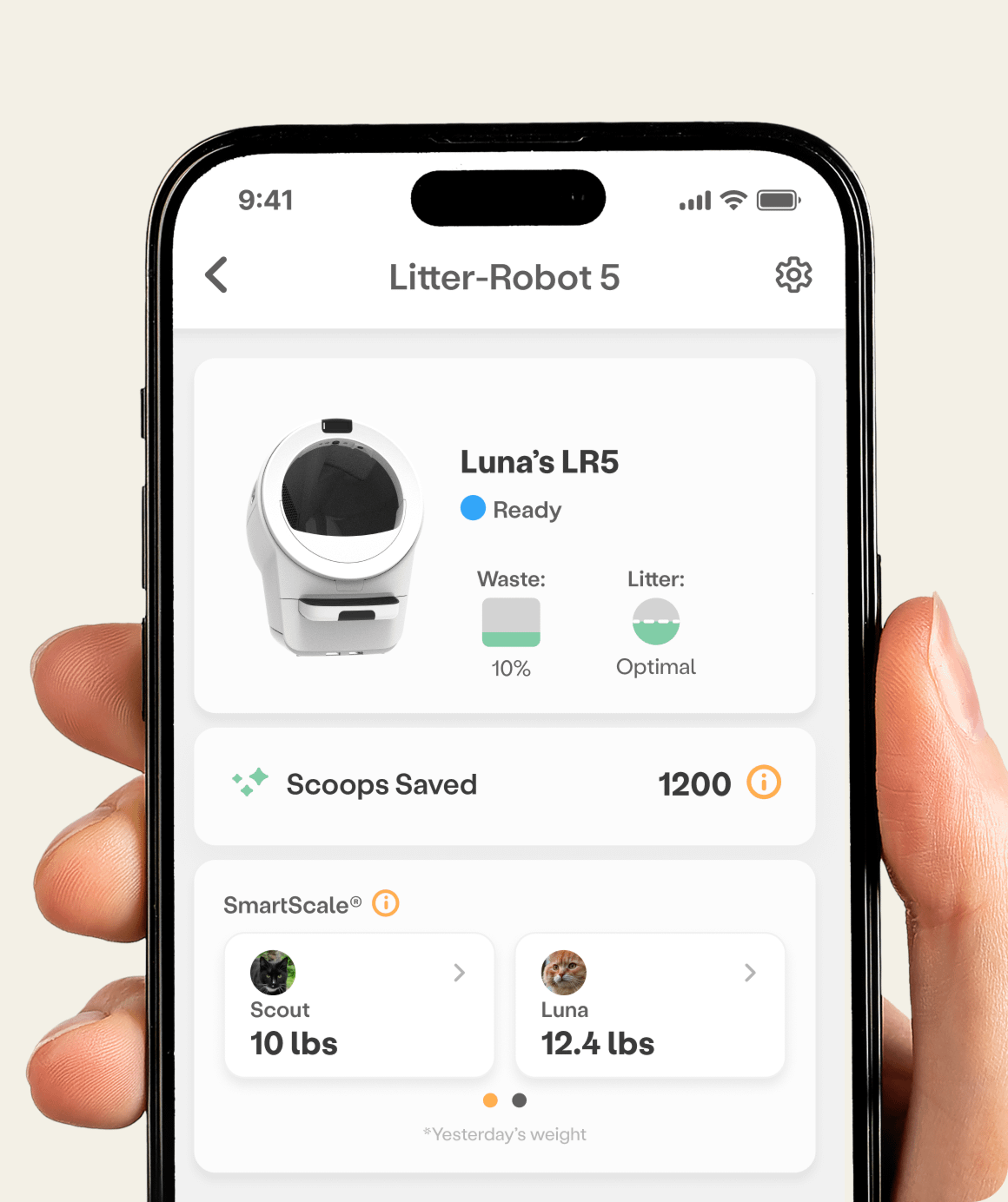 Whisker.com Litter-Robot 5 Whisker app