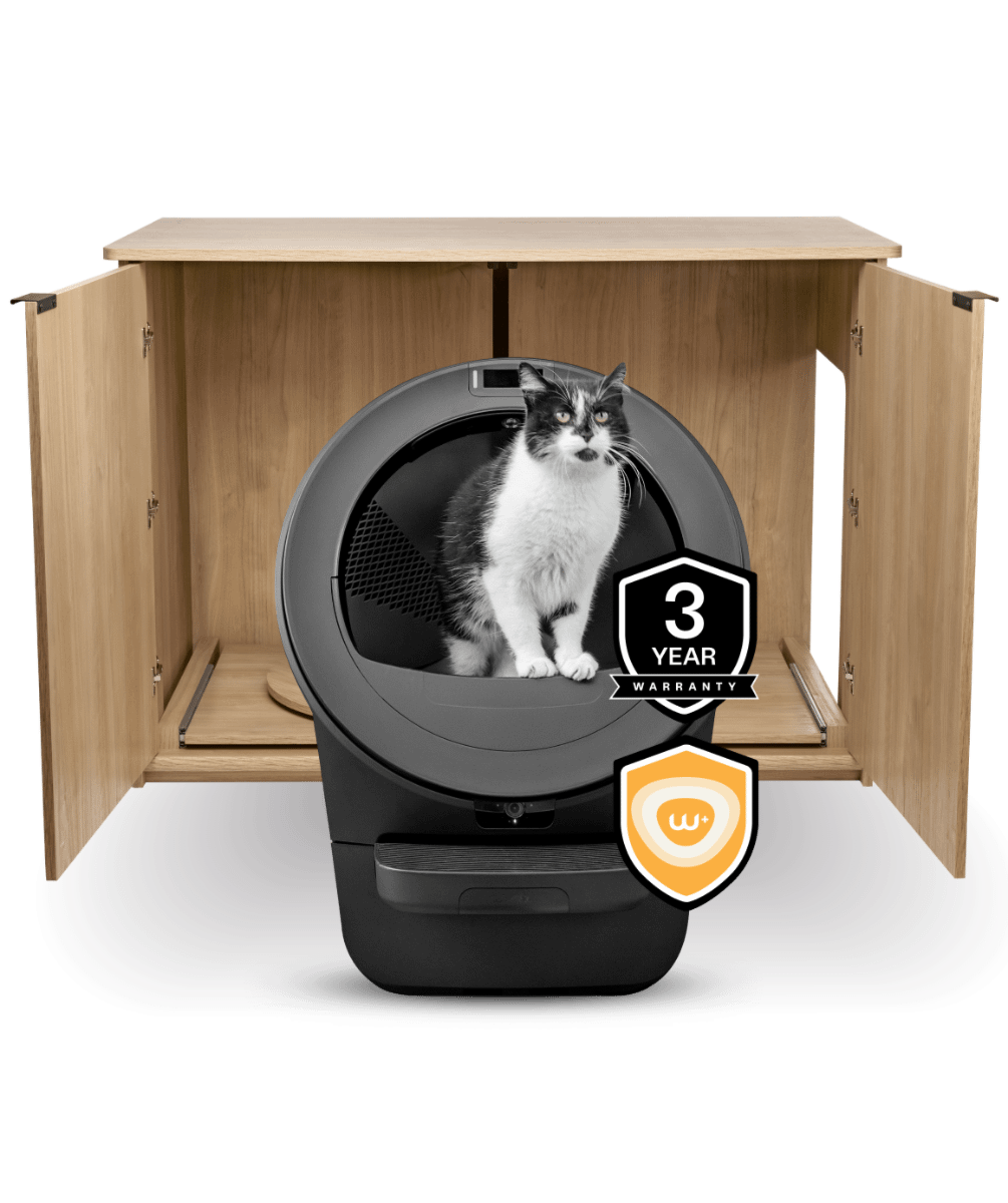 WCOM Litter-Robot 5 Pro Credenza Bundle stylish litter box furniture