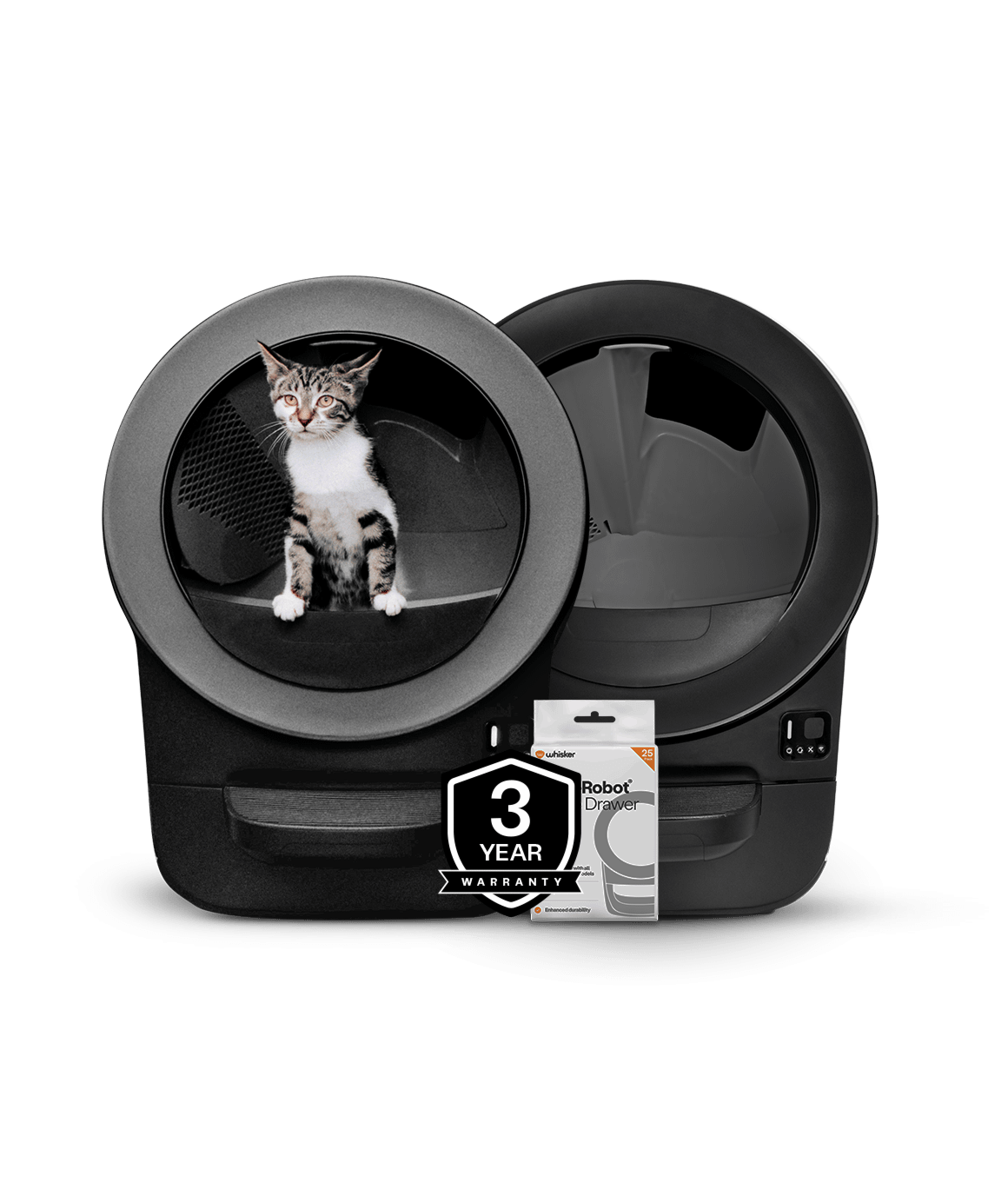 2 Litter-Robot EVO self cleaning litter boxes