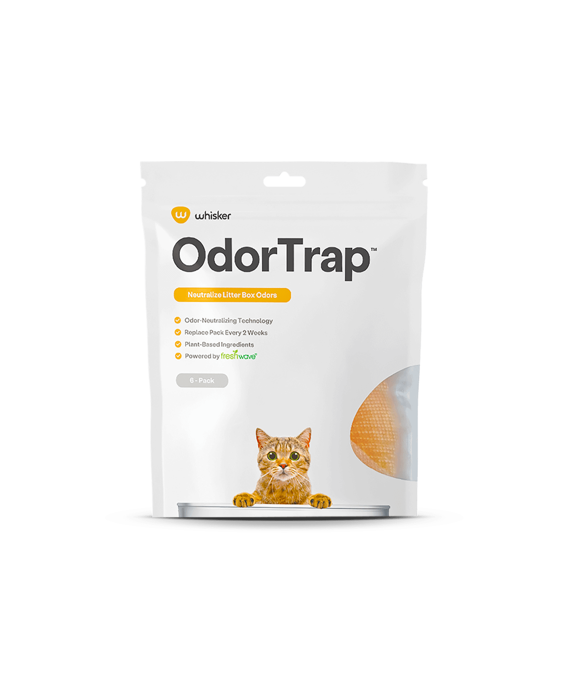 Whisker.com OdorTrap Packs neutralize litter box odors