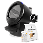 wcom Litter-Robot 4 self cleaning litter box with litterhopper automatic litter refiller and essential accessories: cat litter, waste drawer liner, and extended warranty