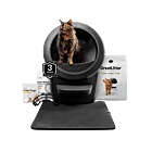 Litter-Robot 4 starter bundle including automatic litter box, odortrap holder, greatlitter, odortrap, waste drawer liners, and littertrap mat