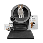 Litter-Robot 5 self cleaning litter box and starter accessories including greatlitter, waste drawer liners, odortrap, littertrap mat, and warranty