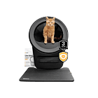Whisker.com Litter-Robot 5 automatic litter box insights bundle in black with waste drawer liners, littertrap mat, whisker+ membership and warranty
