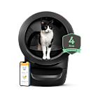 tuxedo cat inside black Litter-Robot 4