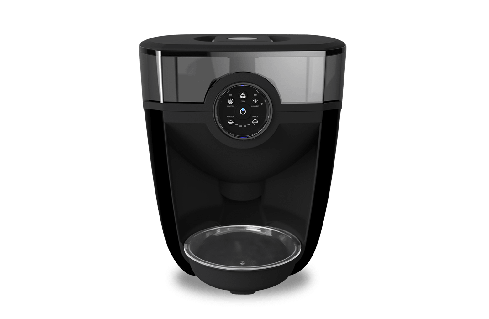 Feeder-Robot Black with Clear Hopper