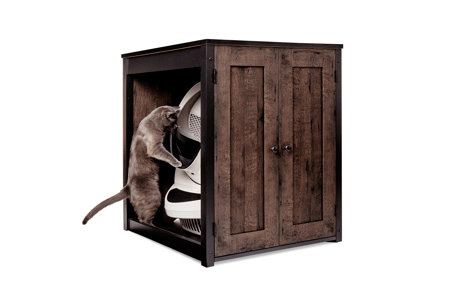 Coffee Oak Storage Cabinet