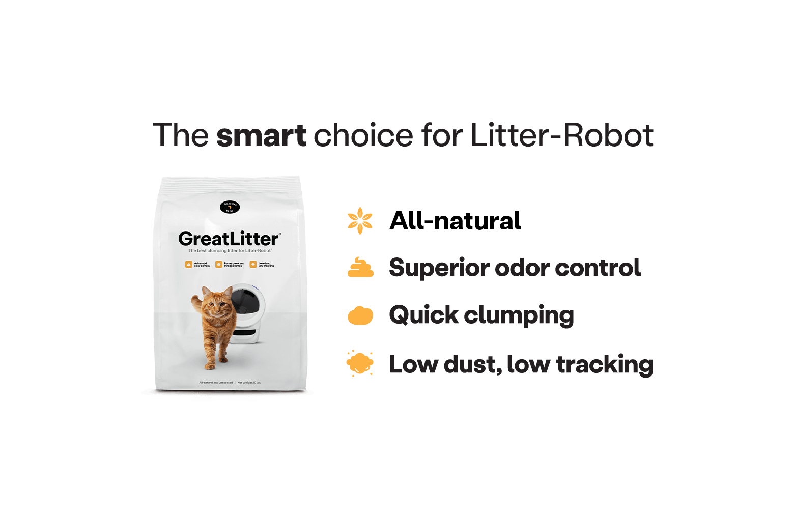 GreatLitter Low-Dust Cat Litter Reduce Litter Tracking