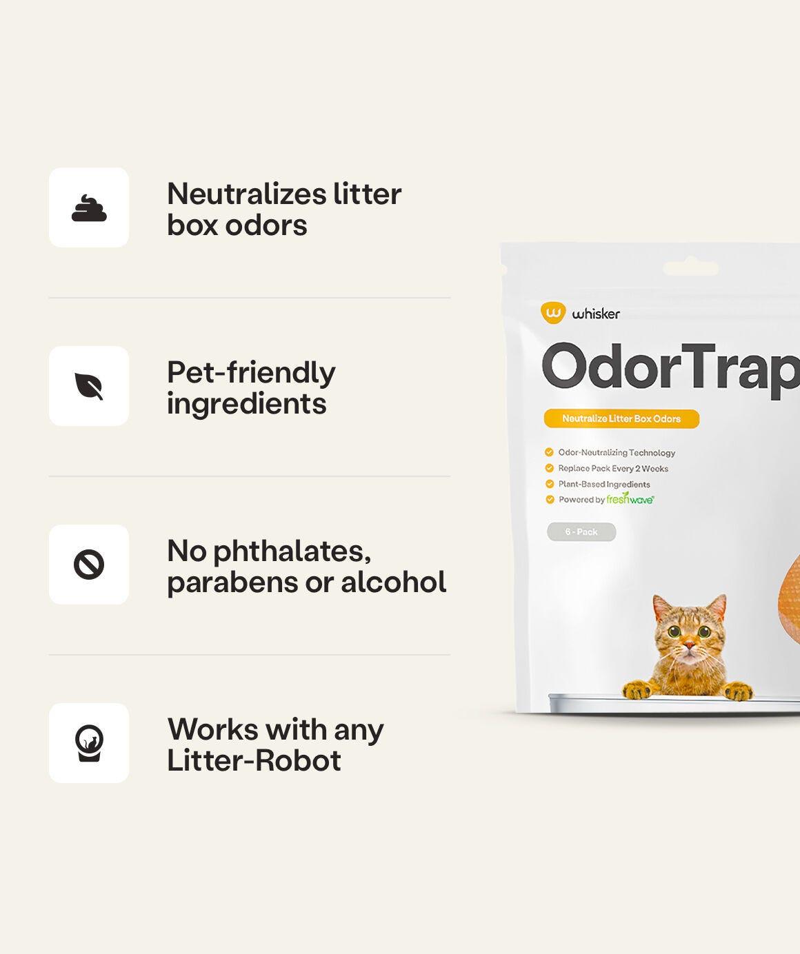 Curated visual reference: Picture Idea: Odortrap Packs Cat Litter Box Odor Eliminator