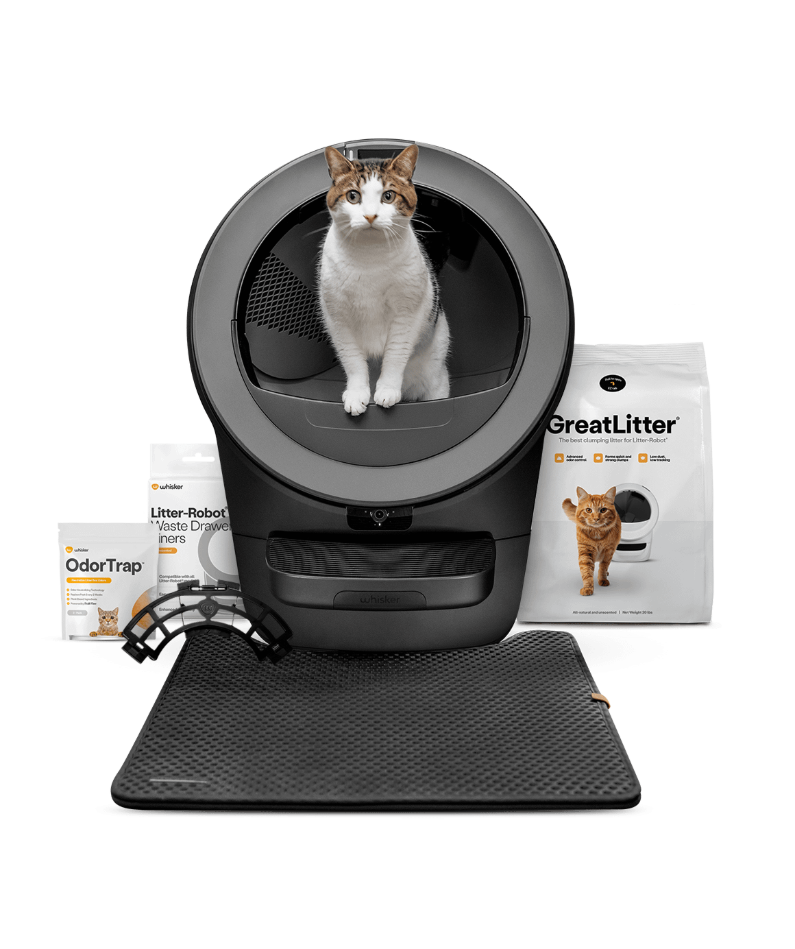 Litter-Robot 5 Pro Starter Bundle | Includes GreatLitter, LitterTrap Mat, & Other Litter-Robot Essentials