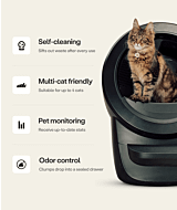 Litter-Robot 4 benefits self cleaning multi cat friendly pet monitoring and odor control thumbnail