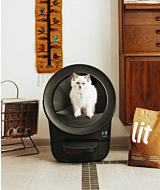 WCOM Lit premium cat litter next to Litter-Robot thumbnail