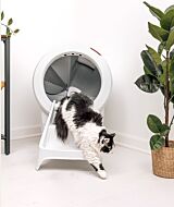Cat exiting from the Litter-Robot 4 self-cleaning litter box through the ramp thumbnail