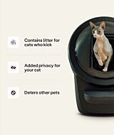 Litter-Robot 4 Shield benefits: contains litter for cats who kick litter, added privacy for your cat, and deters other pets thumbnail