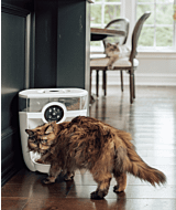 new White Feeder-Robot automatic pet feeder and cat eating thumbnail