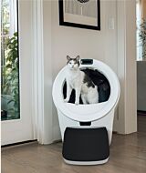 Litter-Robot 5 Ramp in White attached on the automatic litter box thumbnail