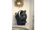 grey cat using Litter-Robot 4 with LitterHopper Thumbnail