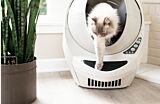 Cat exiting a Litter Robot 3, stepping onto the step mat Thumbnail