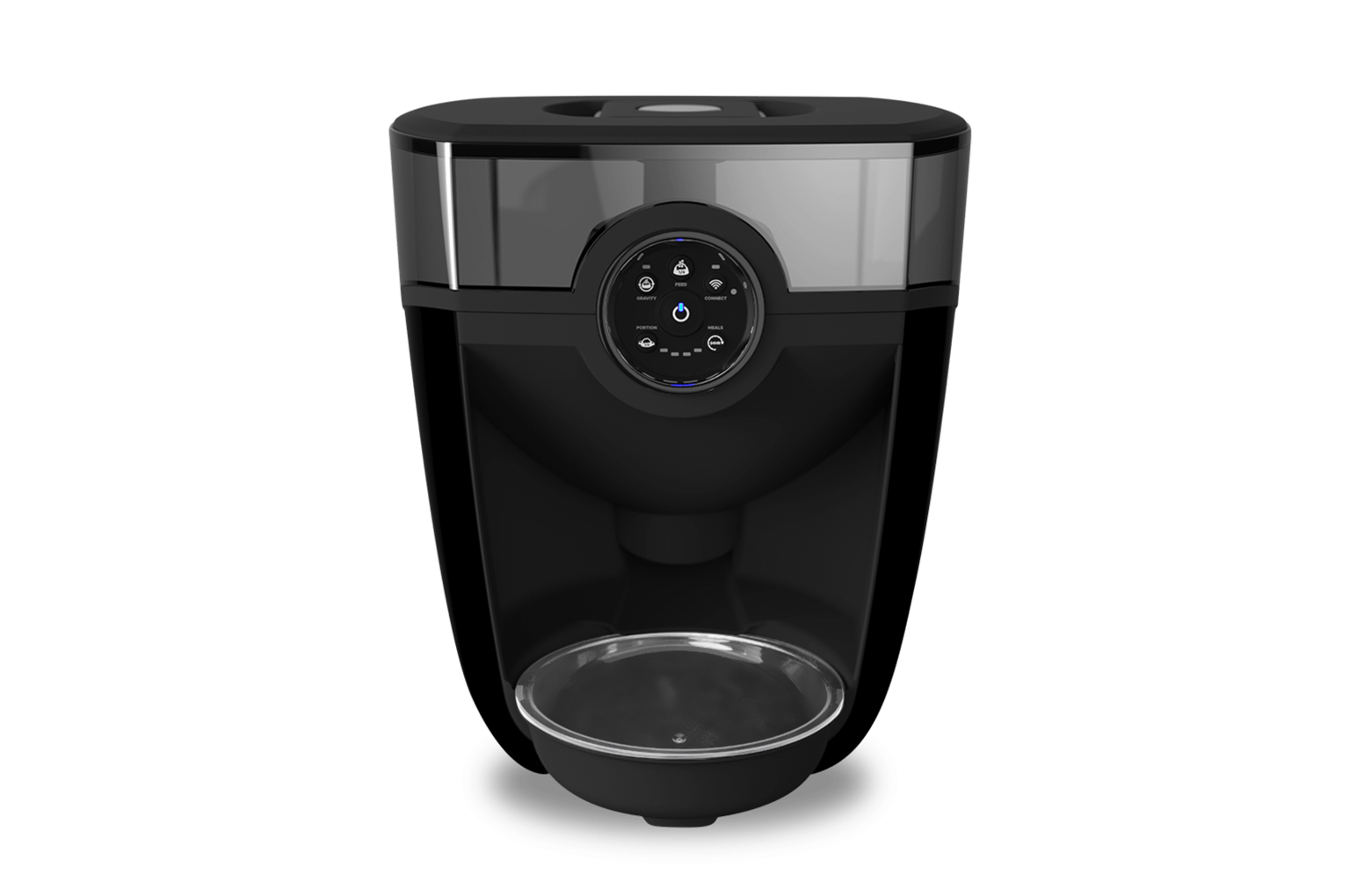 Feeder-Robot Black with Clear Hopper