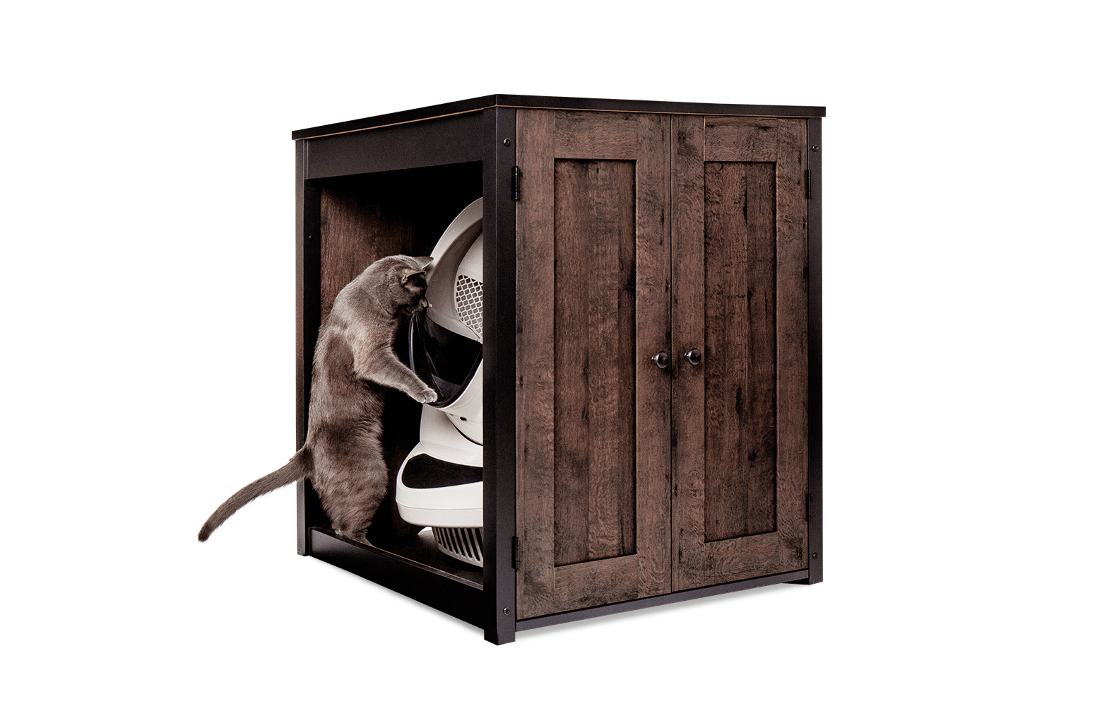 Coffee Oak Storage Cabinet