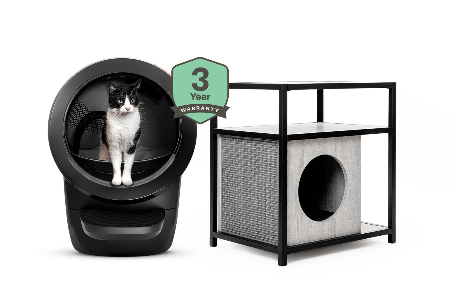 Litter-Robot 4 with cat side table