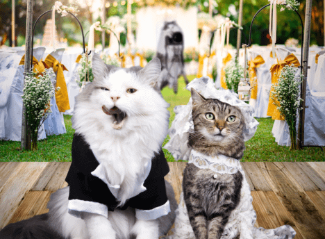 cat wedding