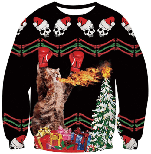 Cat christmas sweaters best sale