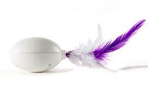 robot cat toy feather
