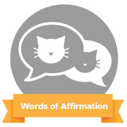 Words of Affirmation cat love languages