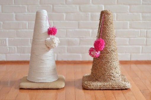 cat scratcher traffic cone DIY cat toys