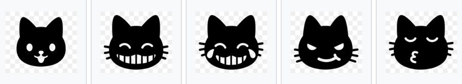 black cat emojis Android 4.3