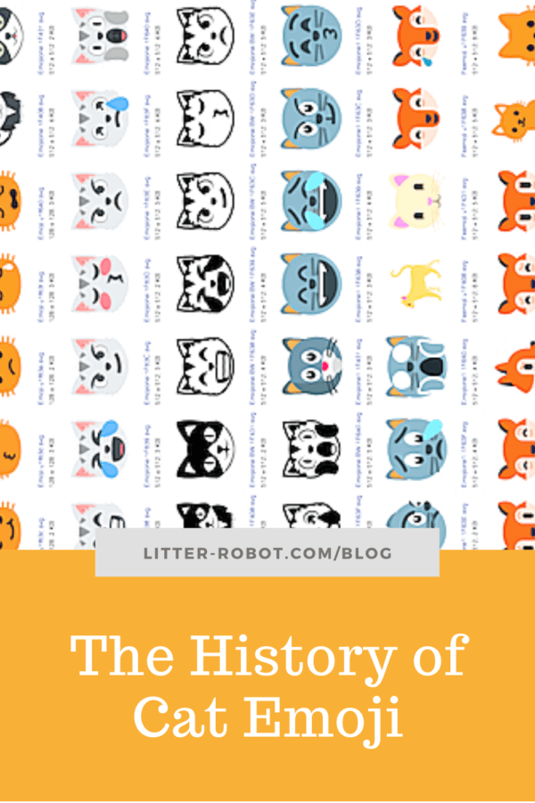 various cat emoji designs - the history of cat emoji