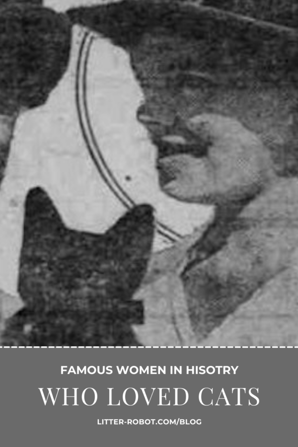 suffragist with black cat - famous women in history who loved cats