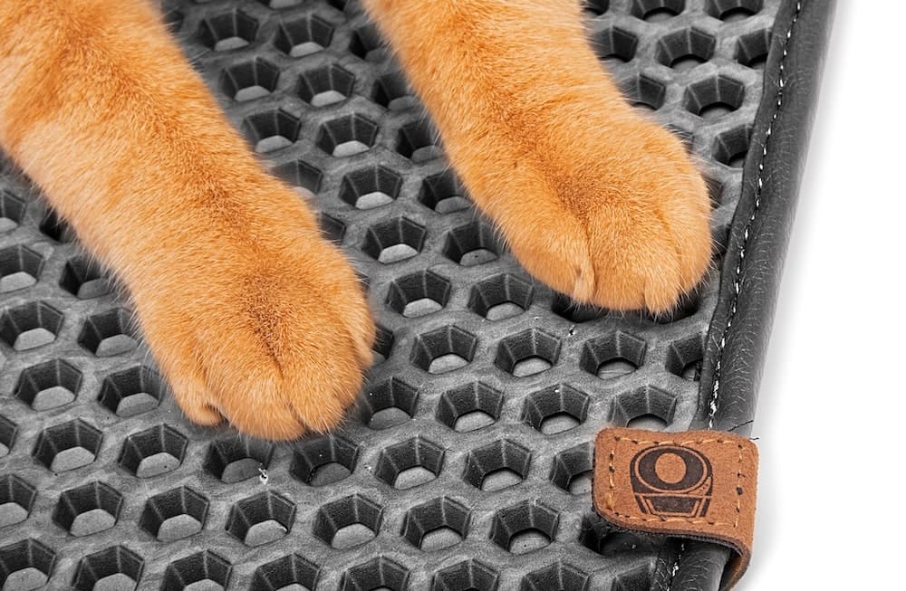 LitterTrap mat trapping litter out of the box