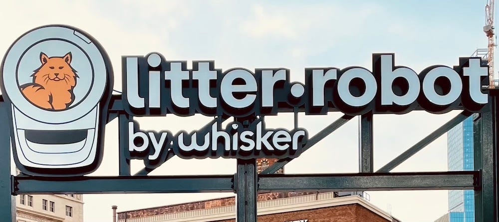 Litter-Robot by Whisker sign at Detroit Tigers stadium