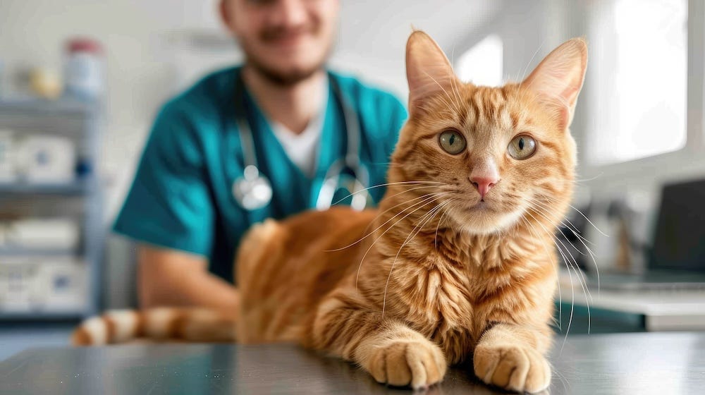 adult cat vet visit