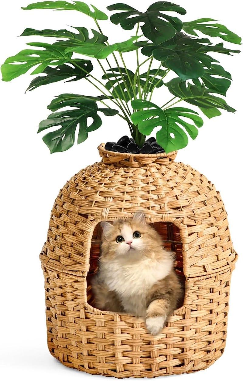 faux plant litter box