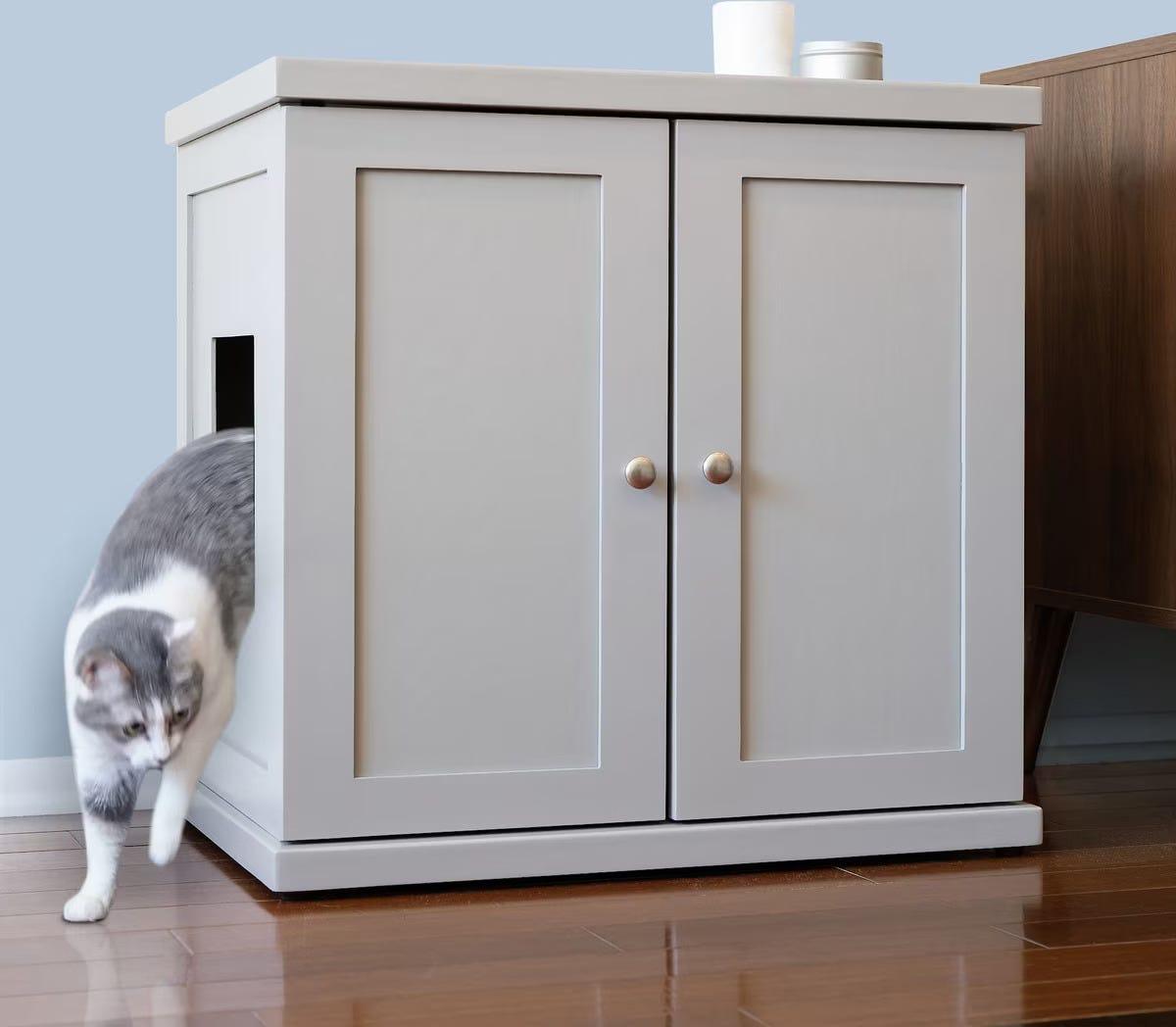 hidden litter box furniture