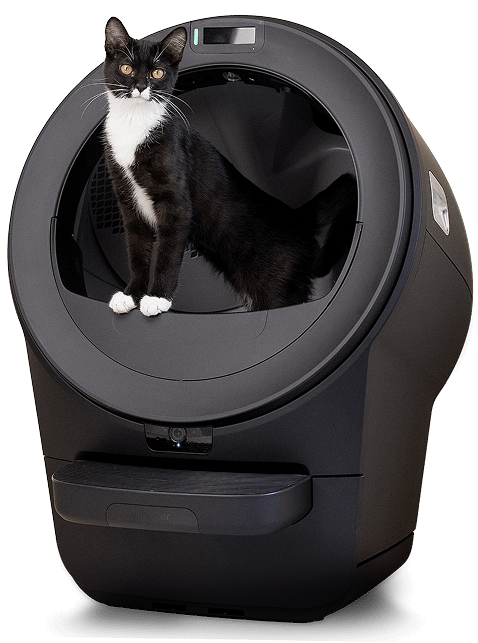 Cat sitting inside a Litter-Robot