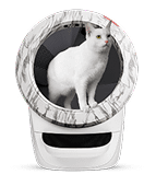Litter-Robot 4 self cleaning litter box white marble