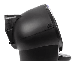 litter hopper attached to the back of a black litter-robot
