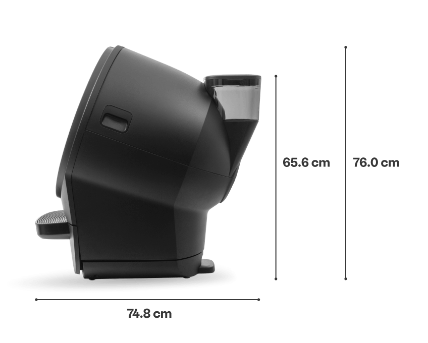 Litter-Robot 5 w/ LitterHopper side tech specs