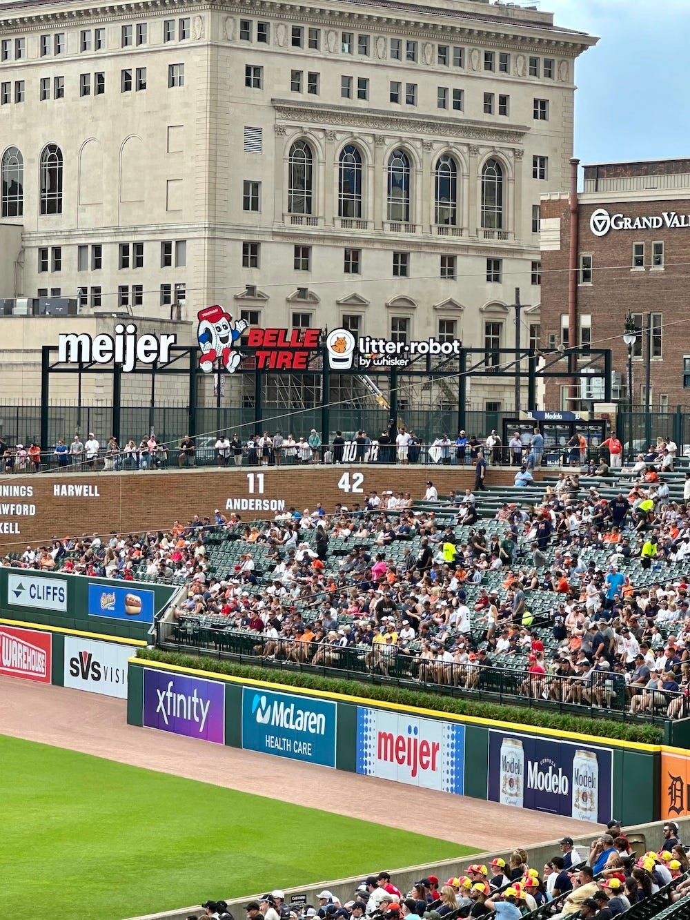 Detroit Tigers stadium Litter-Robot by Whisker sign